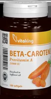 Beta-caroten natural 25000UI, 100 capsule gelatinoase, Vitaking