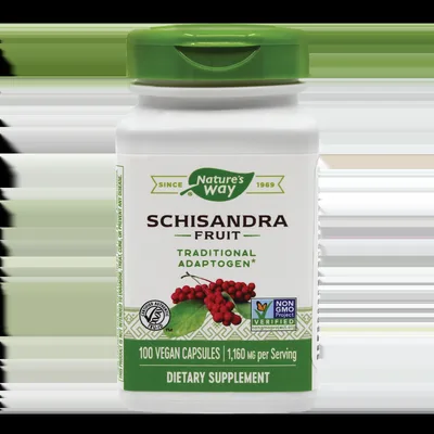 Schisandra 580mg, 100 capsule vegetale, Nature's Way