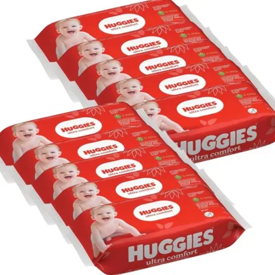 Servetele umede Ultra Comfort, 10 pachete x 56 bucati, Huggies
