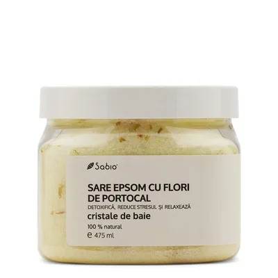 Sare Epsom cu flori de portocal, 475ml, Sabio