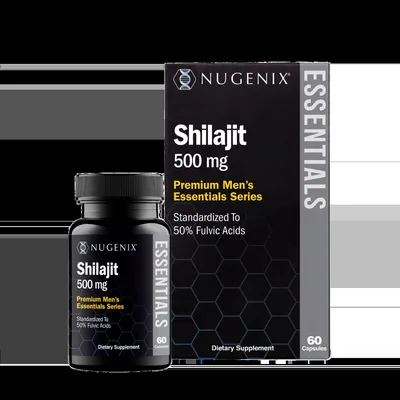 Rasina pura de Shilajit din Himalaya Nugenix® Shilajit, 60 capsule, GNC