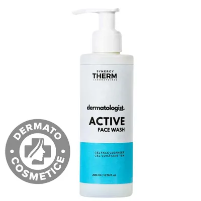 Gel de curatare fata Dermatologist Active Fashe Wash, 200ml, Synergy Therm