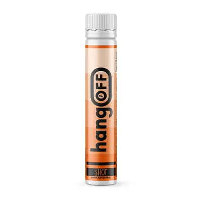 Shot cu vitamine electroliti cafeina si extracte din plante naturale, 25ml, HangOff