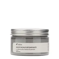 Masca faciala detoxifianta carbune activ rhassoul si spirulina, 250ml, Sabio