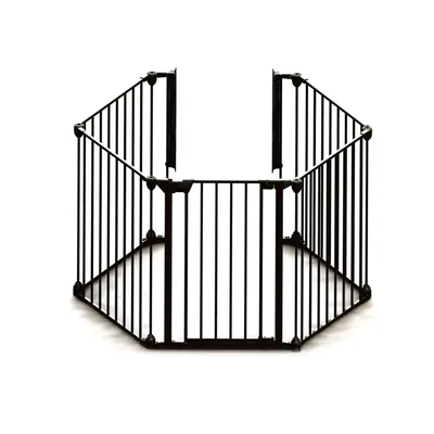 Tarc de siguranta modular cu 3 panouri negru, 1 bucata, Noma
