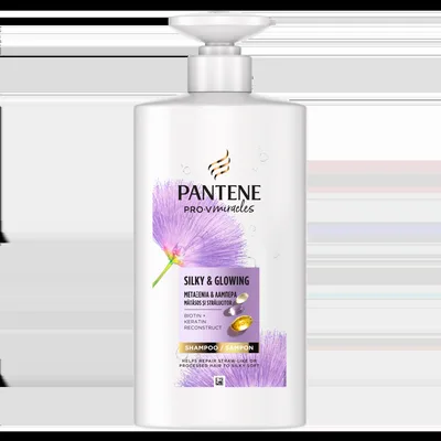 Sampon pentru par uscat tratat sau decolorat Silky & Glowing, 500ml, Pantene