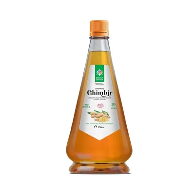 Sirop natural de ghimbir cu lamaie presat la rece, 520ml, Steaua Divina