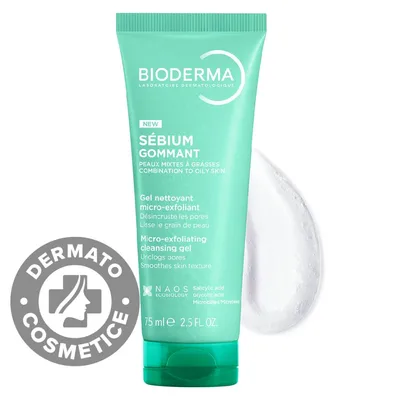 Gel exfoliant pentru curatarea tenului predispus la imperfectiuni Sebium, 75ml, Bioderma