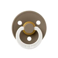 Suzeta fosforescenta din latex cu tetina rotunda pentru +0 luni Colour Glow Dark Oak, 1 bucata, Bibs