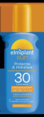 Lotiune spray cu protectie solara SPF30 Protectie & Hidratare Sun, 200ml, Elmiplant
