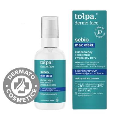Concentrat tonic exfoliant pentru micsorarea porilor Dermo Face Sebio Max Efekt, 75ml, Tołpa