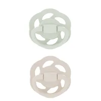 Set 2 suzete Cherry Green Newborn Boy cu tetina din latex natural si inel pentru 0-2 luni, 1 bucata, Nip