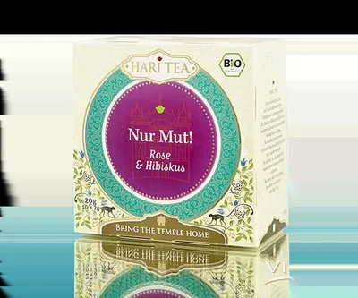 Ceai cu trandafiri si hibiscus bio Face the Moment, 10 plicuri, Hari Tea