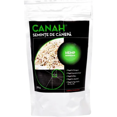 Seminte decorticate de canepa, 1000g, Canah