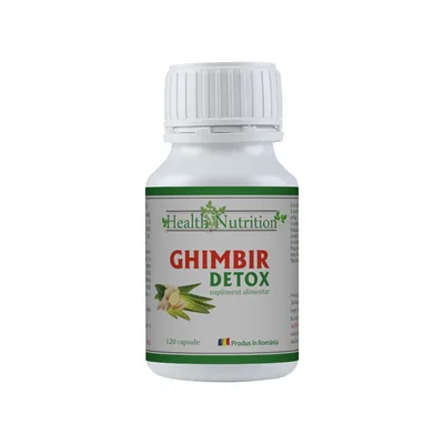 Ghimbir detox natural, 120 capsule, Health Nutrition