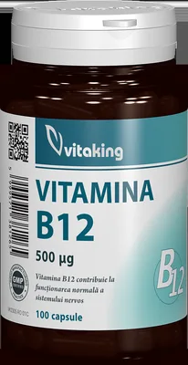 Vitamina B12 Cianocobalamina 500mcg, 100 capsule, Vitaking