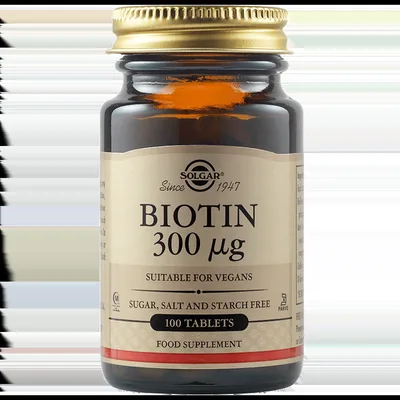 Biotin 300mcg, 100 tablete, Solgar