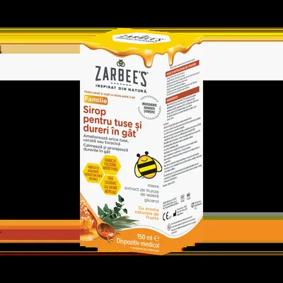 Sirop pentru tuse si dureri in gat, 150ml, Zarbee's