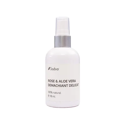 Demachiant delicat rose si aloe vera, 118ml, Sabio