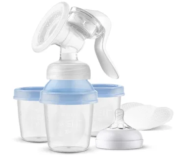 Pompa de san manuala cu recipiente de stocare SCF430/13, 1 bucata, Philips Avent