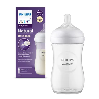 Biberon pentru +1 luna Natural Response SCY903/01, 260ml, Philips Avent
