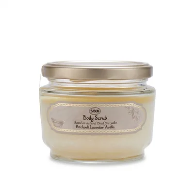 Exfoliant de corp Patchouli Lavender Vanilla, 250ml, Sabon