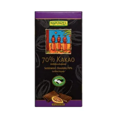 Ciocolata bio amaruie 70% cacao, 80g, Rapunzel