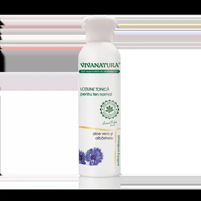 Lotiune tonica pentru ten normal cu aloe vera si albastrele, 150ml, VivaNatura