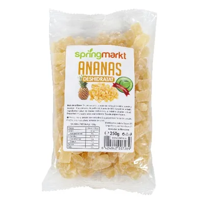 Ananas deshidratat, 100g, Springmarkt