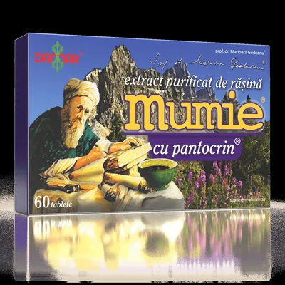 Extract purificat de rasina Mumie cu Pantocrin, 60 tablete, Damar