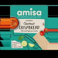 Crispbread cu faina de castane fara gluten Bio, 120g, Amisa