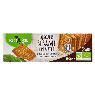 Biscuiti cu susan, 150g, Bioalbon