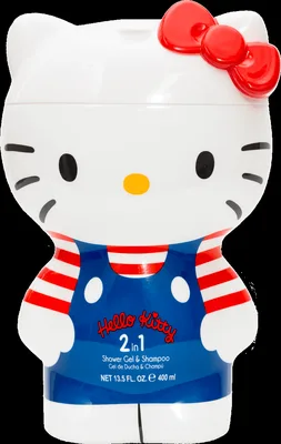 Gel de dus si sampon figurina 2D Hello Kitty, 400ml, Airval