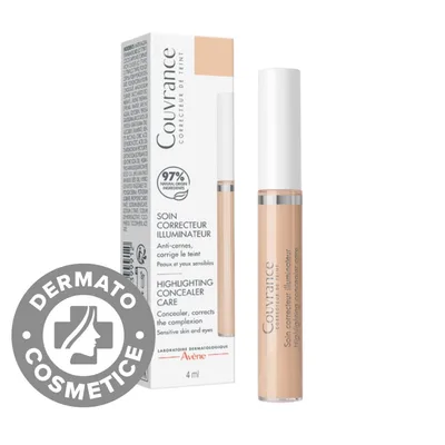 Corector iluminator pentru piele sensibila si rezistenta 12h Couvrance, 4ml, Avene