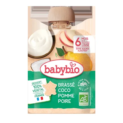 Piure de mere, pere si cocos Bio, 85g, BabyBio