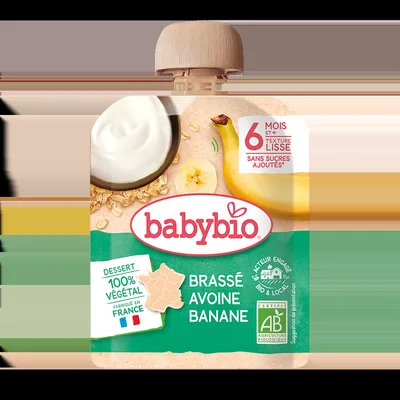 Piure de banane si ovaz Bio, 85g, BabyBio