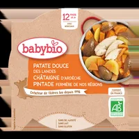 Meniu cartofi dulci, castane si bibilica Bio, 230g, BabyBio