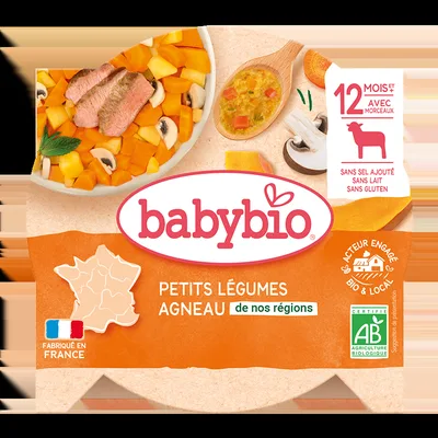 Meniu tocanita de legume si miel Bio, 230g, BabyBio