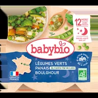 Meniu legume verzi, pastarnac si bulgur Bio, 230g, BabyBio