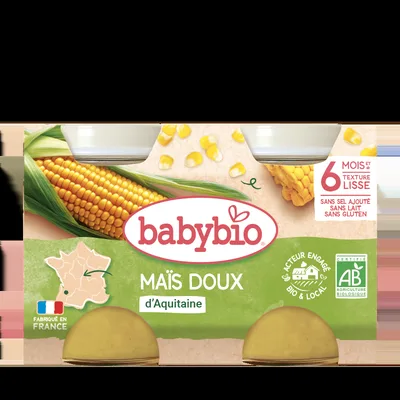 Piure de porumb dulce Bio, 2 x 130g, BabyBio