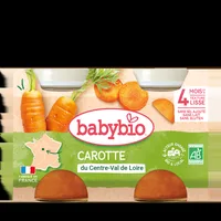 Piure bio din morcovi +4 luni, 2 x 130g, BabyBio