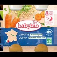 Crema de morcovi si quinoa Bio, 2 x 200g, BabyBio