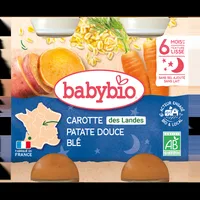 Piure de morcov, cartof dulce si grau, 2 x 200g, BabyBio