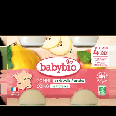 Piure de mere si gutui, 2 x 130g, BabyBio