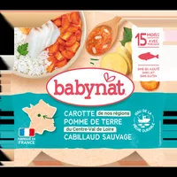 Meniu morcovi, cartofi si peste cod, 260g, BabyBio