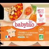 Meniu legume Basquaise si pui Poitou Bio, 260g, BabyBio