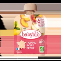 Piure bio din mere, pere si piersici, 90g, BabyBio