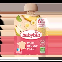 Piure de pere cu banane si mei, 90g, BabyBio