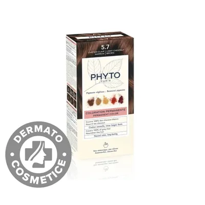 Vopsea par 5.7 Light Chestnut Brown Phytocolor, 50ml, Phyto
