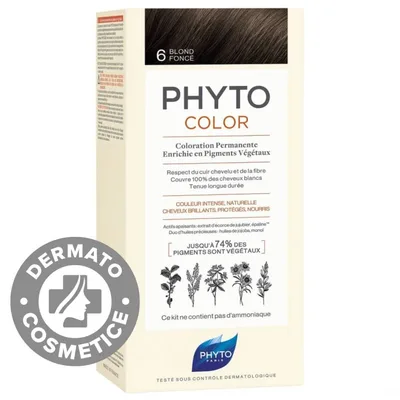 Vopsea par 6 Dark Blond Phytocolor, 50ml, Phyto